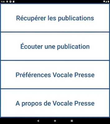 Vocale Presse android App screenshot 2